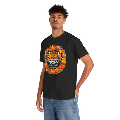 Pumpkin Spice Wreath Tee | Fall Pumpkin Autumn Leaves Shirt