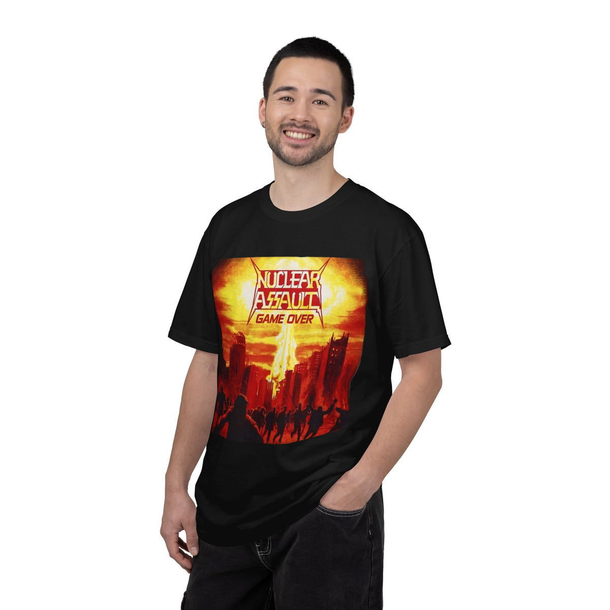 Nuclear Assault Game Over Album Art T-shirt | Thrash Metal Band Tee