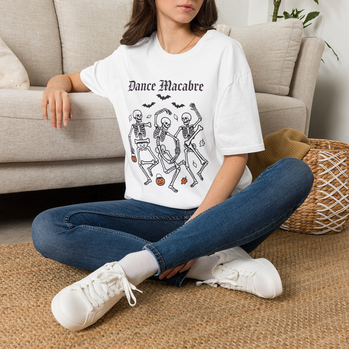 Dance Macabre skeletons T-Shirt | Halloween death dance skulls tee