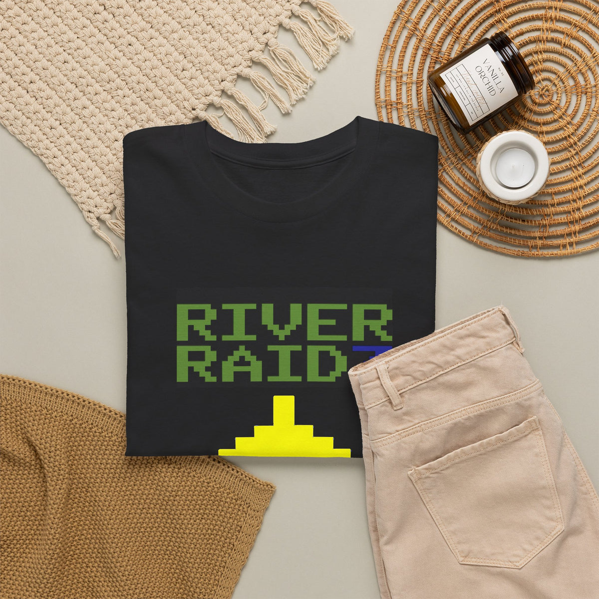 River Raid 3 pixel plane Tee | retro arcade gaming shirt