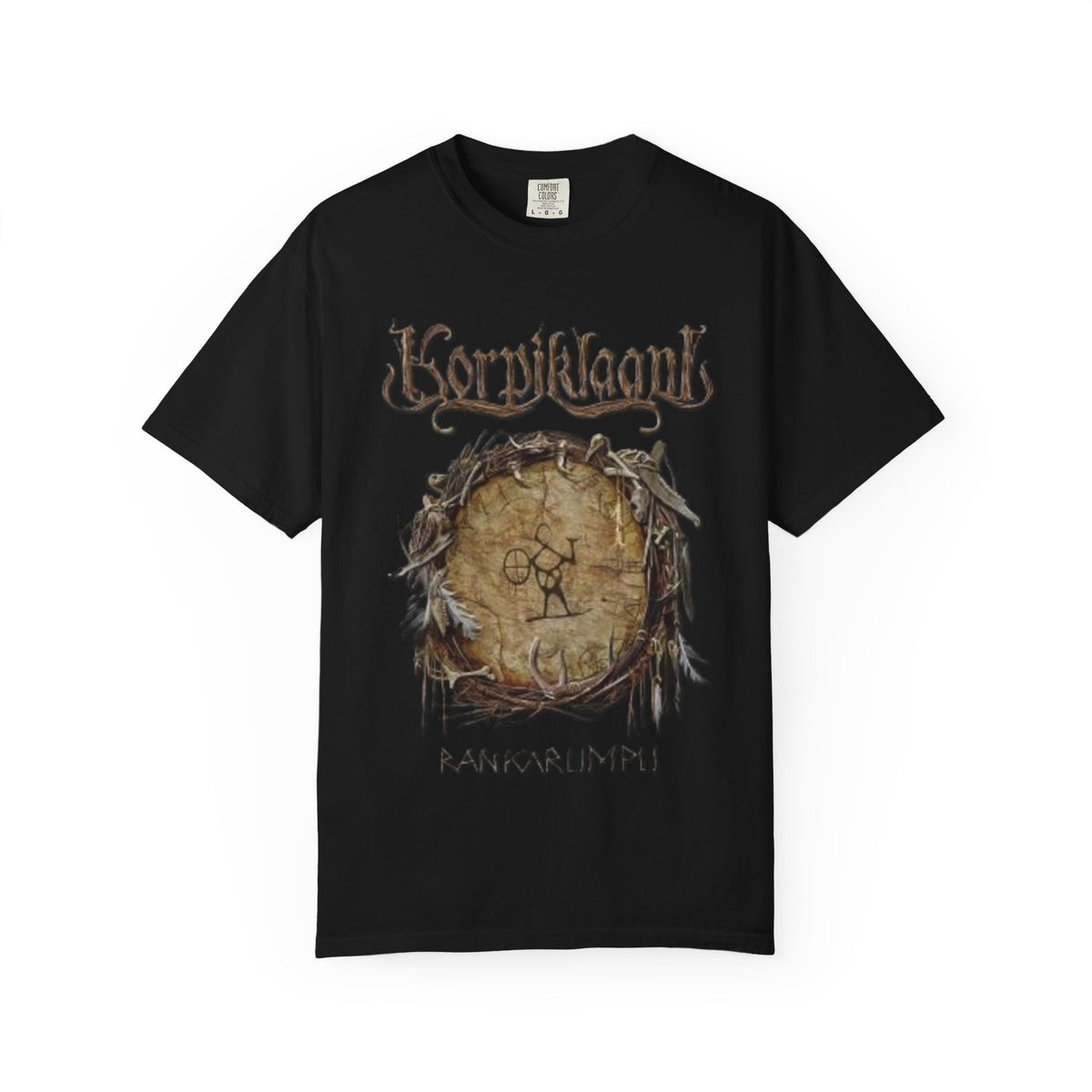 Korpiklaani Nordic Rune Shield shirt | Rankarumpu Album Artwork Tee