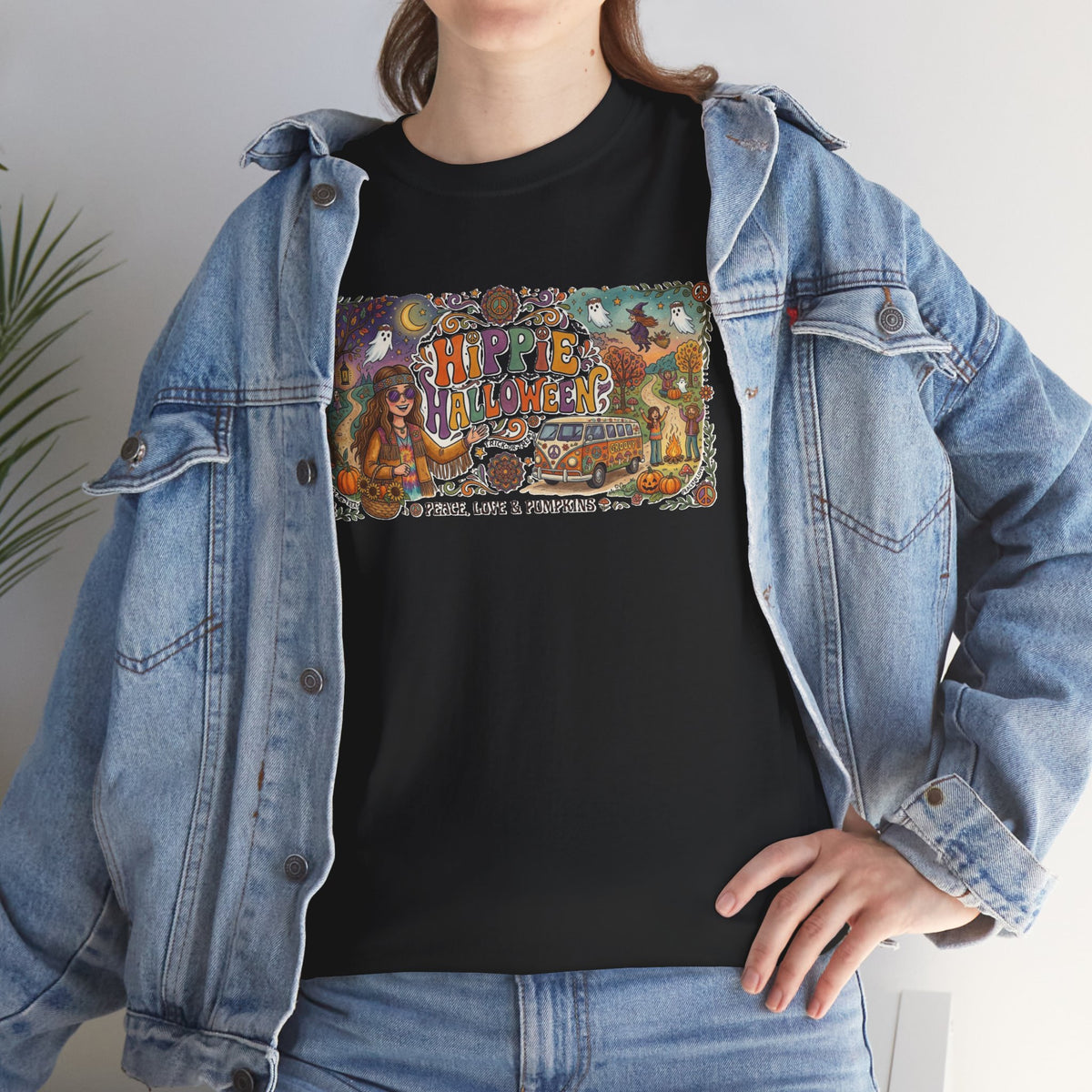 T-shirt graphique psychédélique nature hippie / T-shirt Halloween hippie