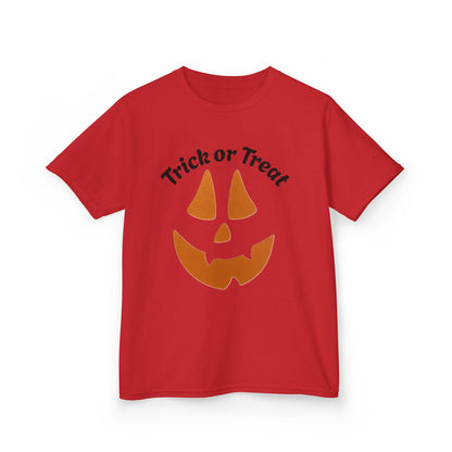 Trick or Treat Jack-o'-Lantern Kids Tee | Halloween Pumpkin Face