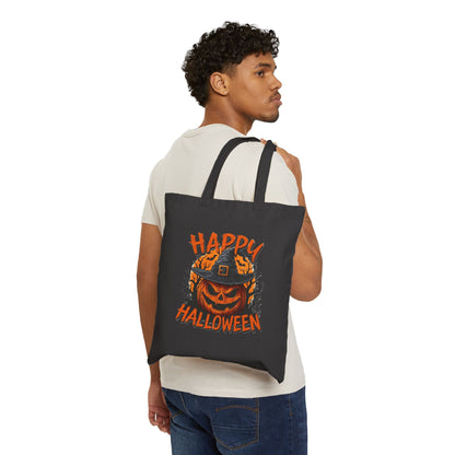 Happy Halloween Trick or Treat Cotton Canvas Tote Bag