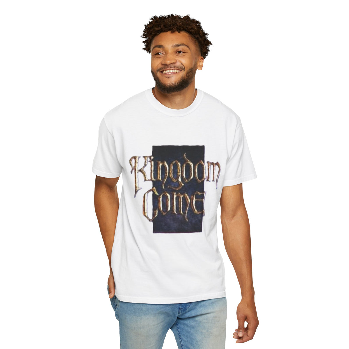 T-shirt logo en calligraphie gothique Kingdom Come | T-shirt de groupe de Hard Rock & Heavy Metal