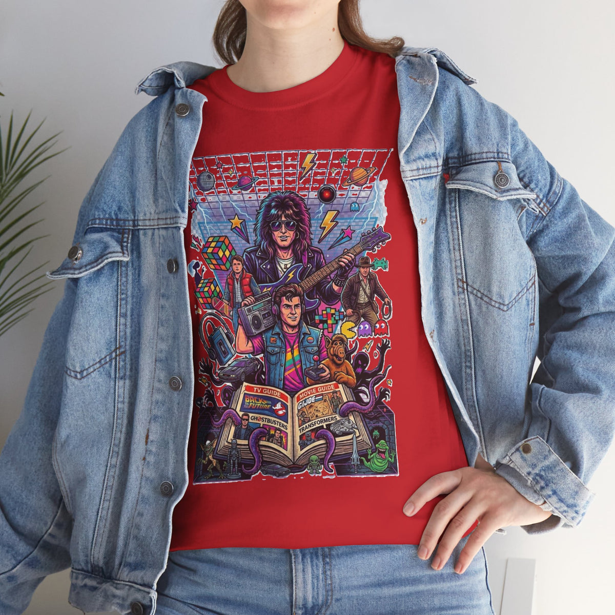 80s Retro TV & Movies Style Collage Unisex Tee