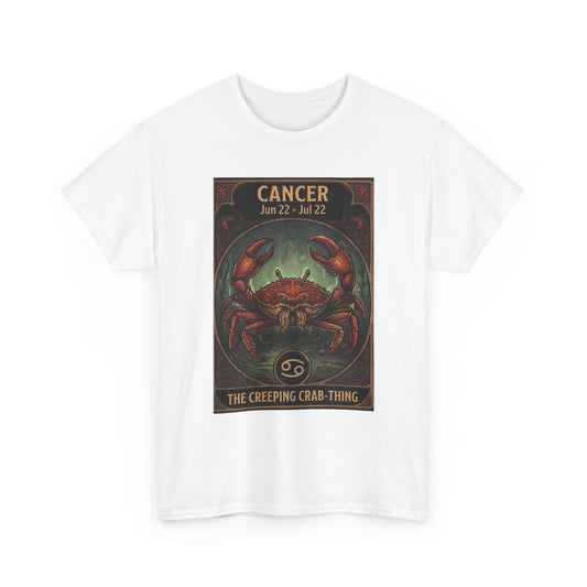 Cancer Zodiac Crab illustration Tee | Halloween Astrology Poster Design