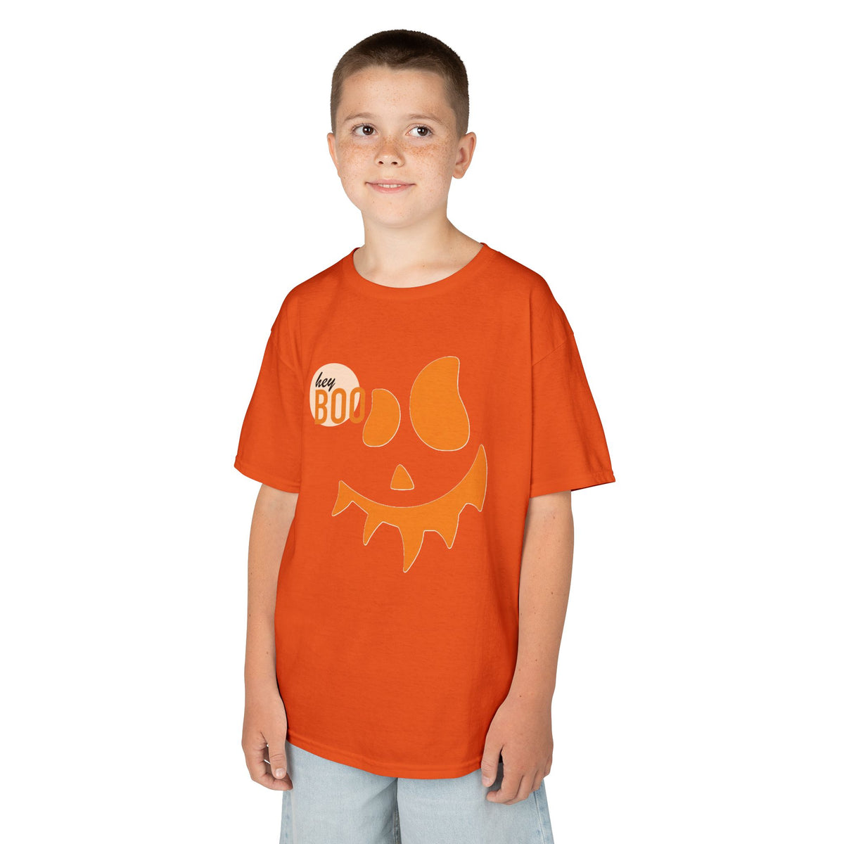 Jack O'Lantern Face Kids Tee | Halloween Boo Pumpkin Shirt