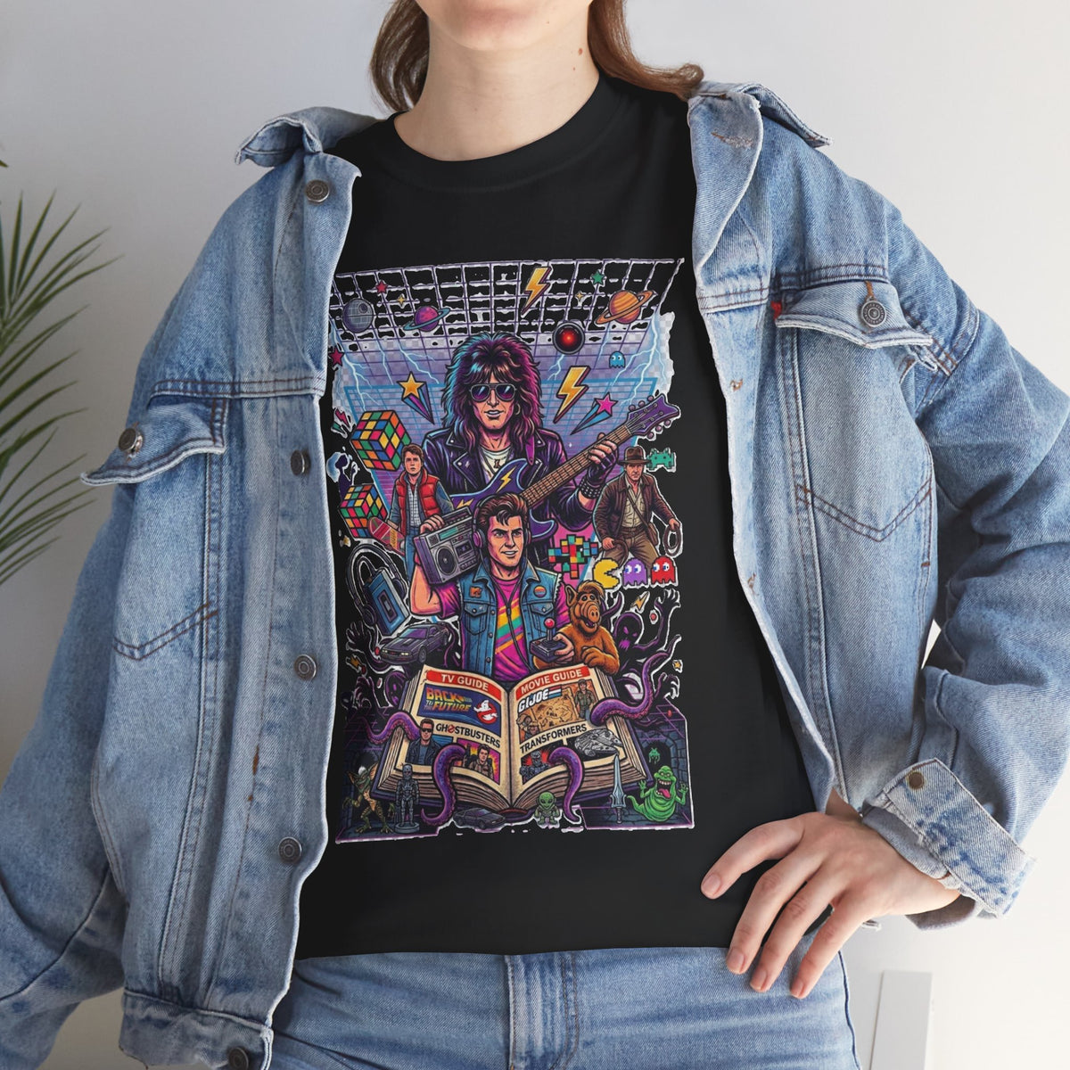 80s Retro TV & Movies Style Collage Unisex Tee