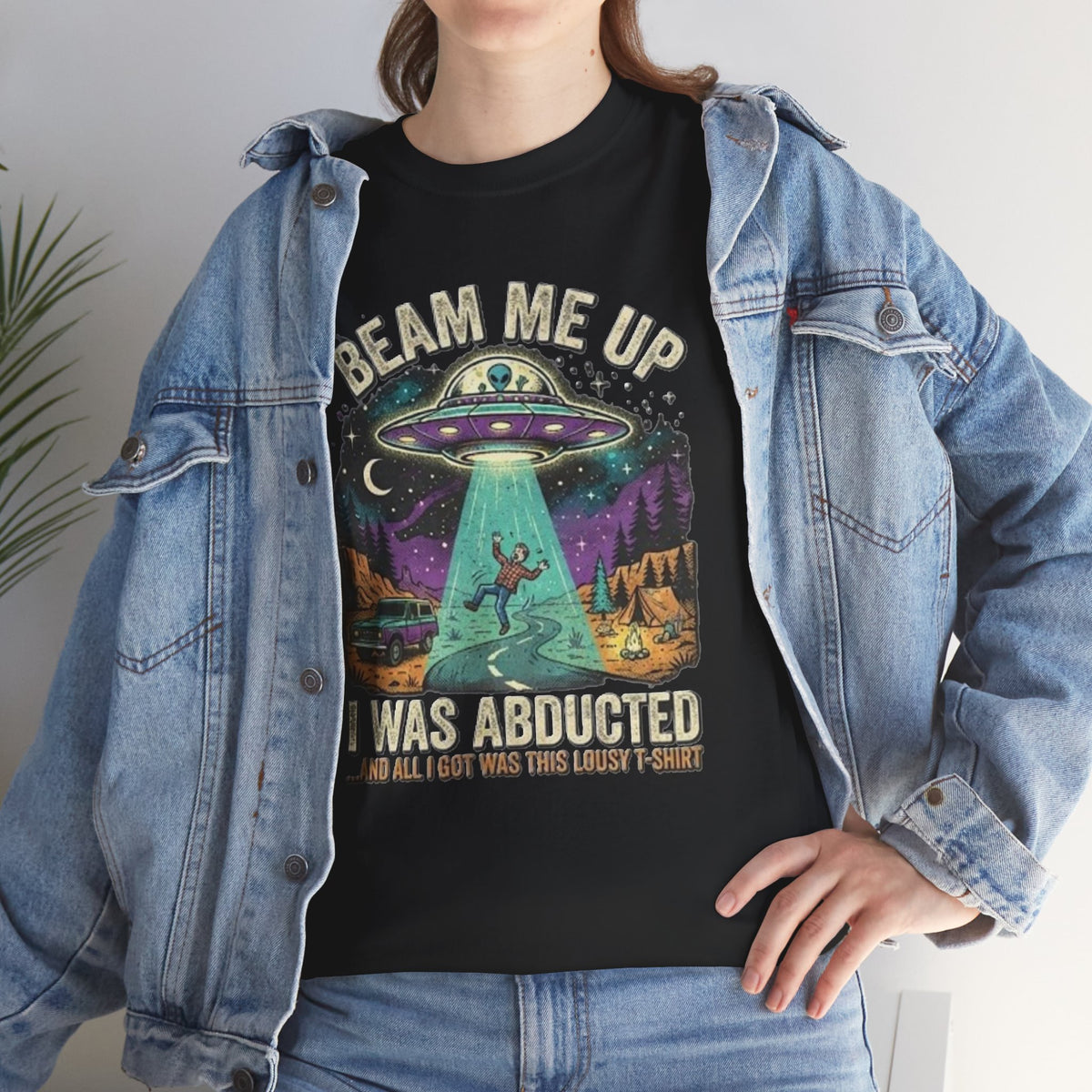 Beam Me Up Alien Abduction Tee | Retro UFO, Space Humor