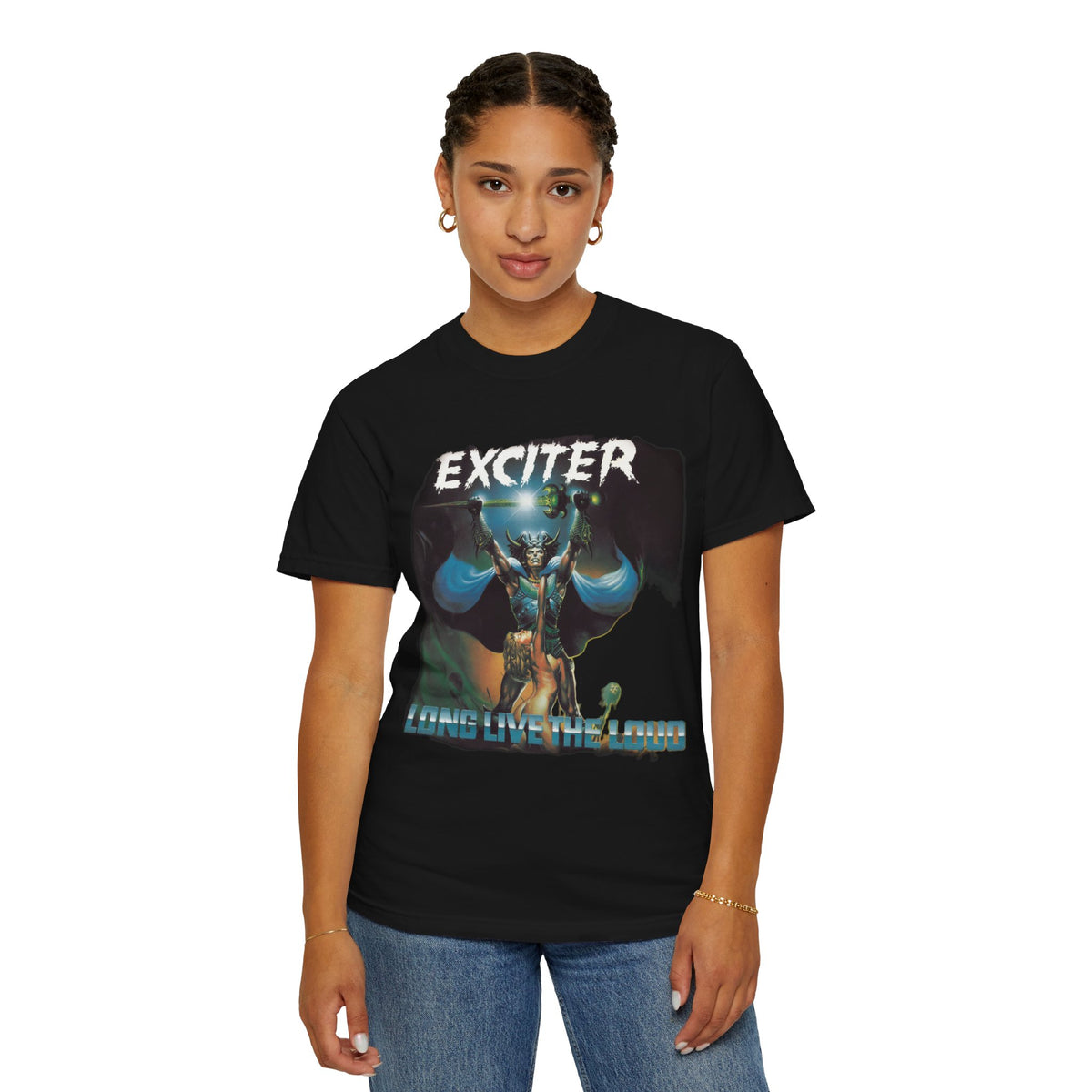 Exciter Metal band art T-shirt | Long Live the Loud graphic tee
