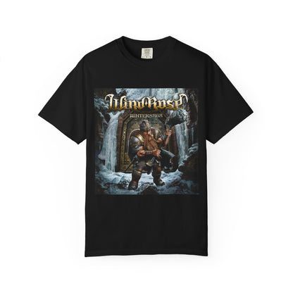 Wind Rose Winter Saga Viking Warrior T-shirt | Norse Metal Album Artwork