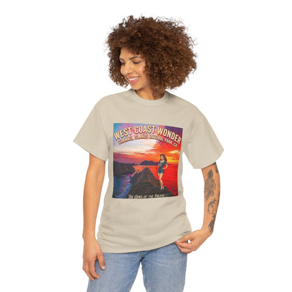 Channel Islands National Park California graphic tee |  California sunset vintage poster