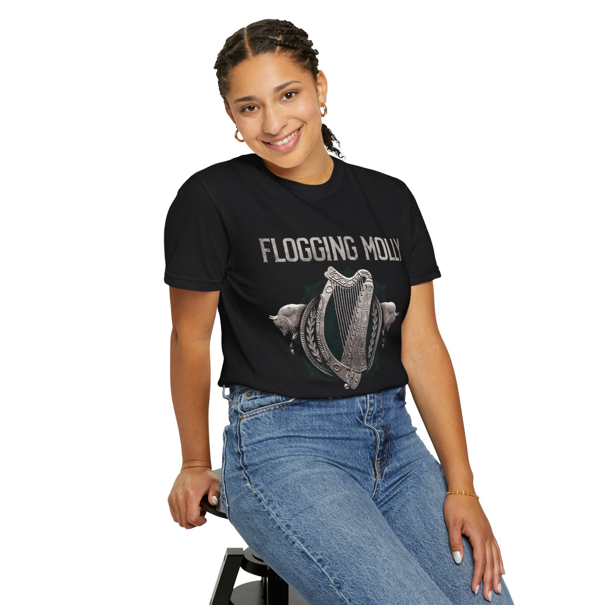 Flogging Molly Anthem T-shirt | Irish Celtic Harp Punk Rock Tee