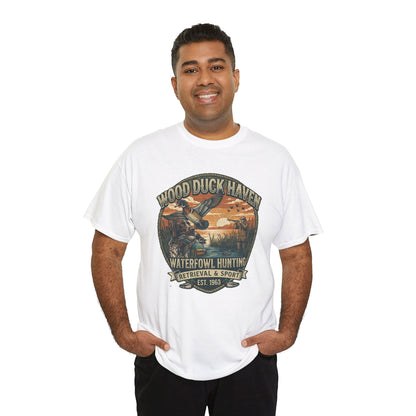 Wood Duck Haven Waterfowl Hunting Tee | Vintage Duck Retriever Design