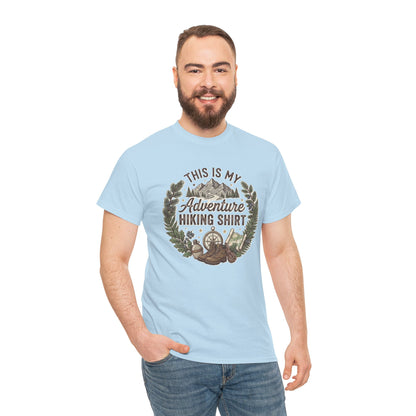 This Is My Adventure Hiking Shirt Tee | Mountain Compass Nature Design