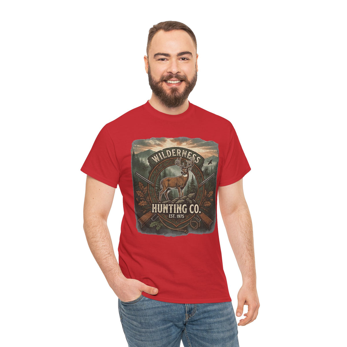 Wilderness Hunting Co. deer graphic Tee | vintage outdoors hunter shirt