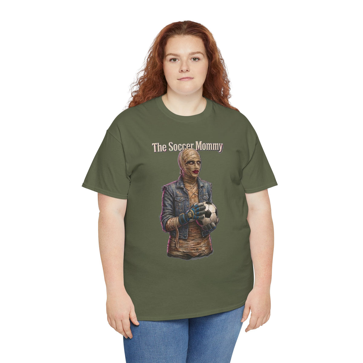 T-shirt Soccer Mommy | Illustration de joueur vintage, t-shirt pour fan de football