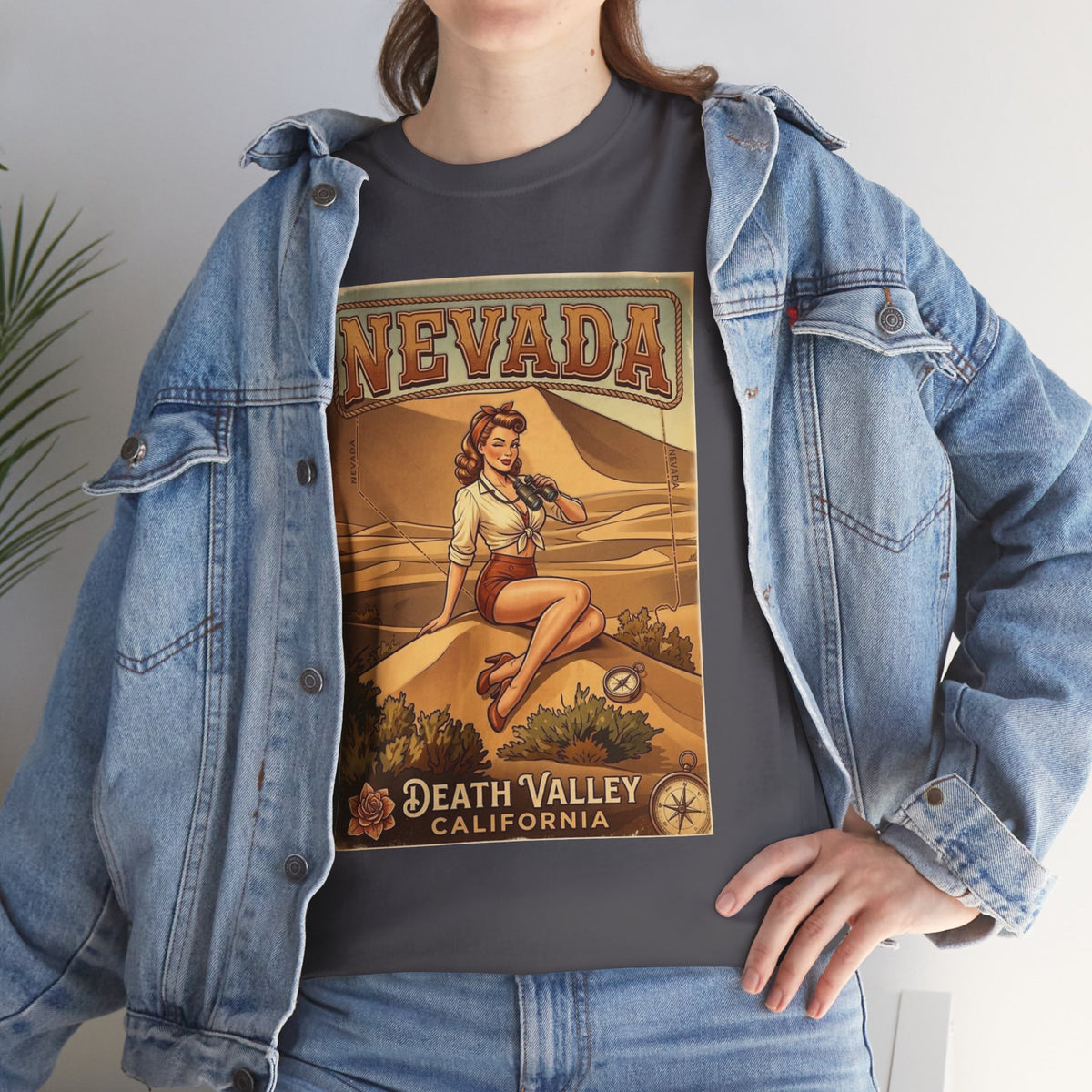 Death Valley California Nevada Pinup Poster Tee | Death Valley California Vintage Travel