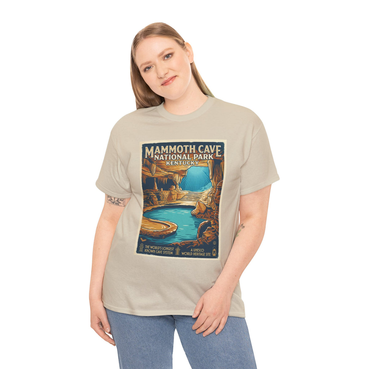 Mammoth Cave National Park Vintage Poster T-Shirt | Kentucky Cave Artwork