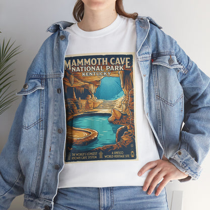 Mammoth Cave National Park Vintage Poster T-Shirt | Kentucky Cave Artwork