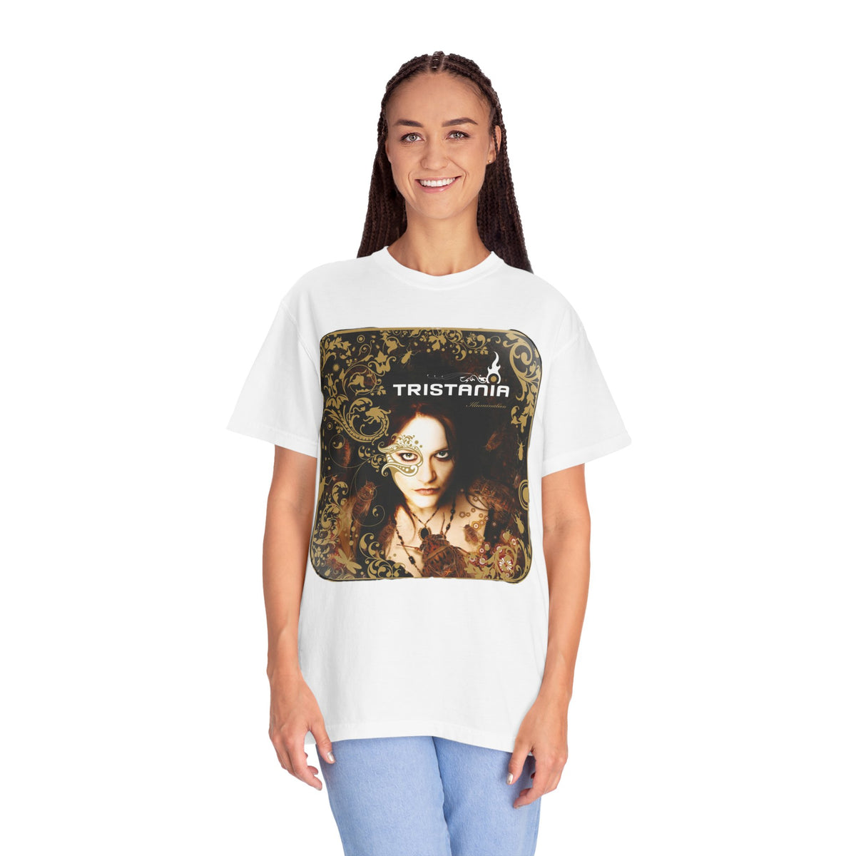 Camiseta con el arte del álbum Illumination de Tristania | Camiseta de la banda noruega de metal gótico