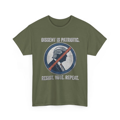 T-shirt « La dissidence est patriotique, résistez, votez, recommencez » | Haut pour manifestation politique