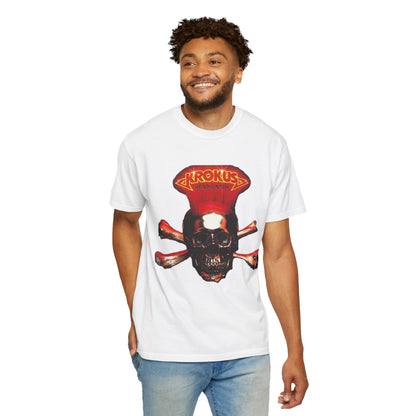 T-shirt Krokus tête de mort avec tibias croisés | T-shirt vintage de groupe de rock