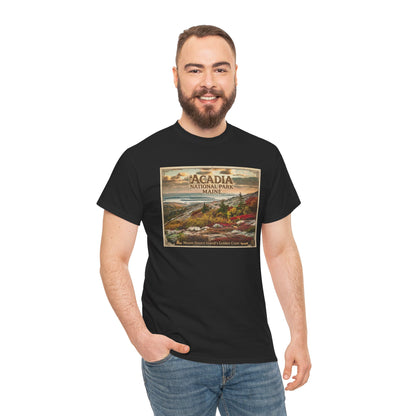T-shirt vintage à motif paysager du parc national d'Acadia, Maine | T-shirt de parc national