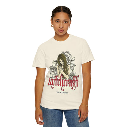 Witchcraft Alchemist Illustration T-shirt | Gothic Woman Graphic Tee