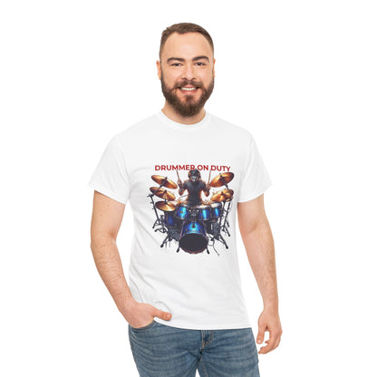 Drummer on Duty Drummer Tee | Drum Set Graphic Tee
