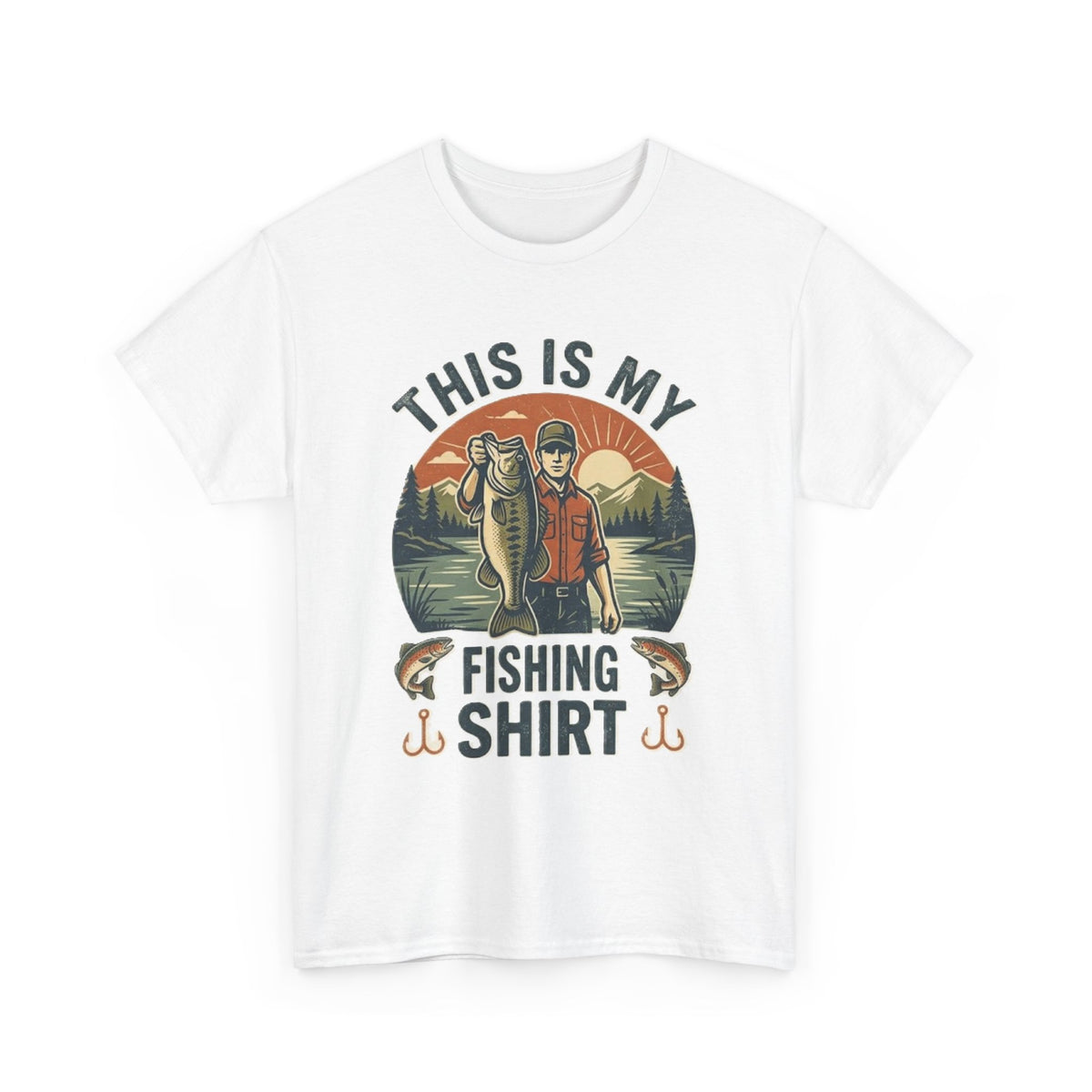 This Is My Lucky Fishing Shirt Tee | Vintage Fisherman Lake Design
