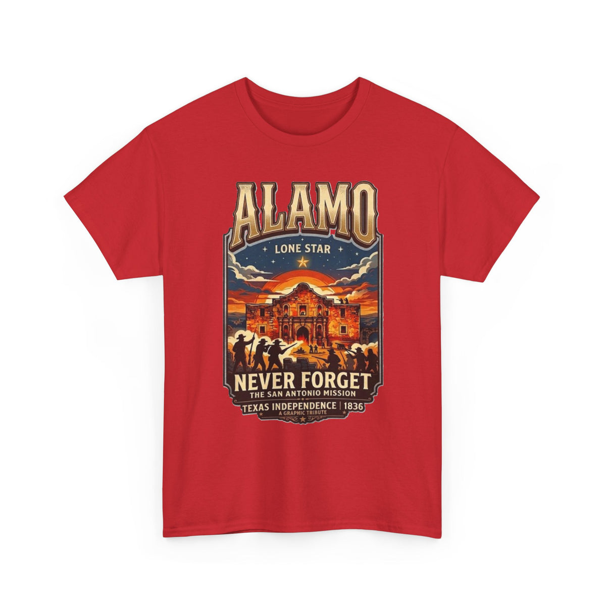 T-shirt Alamo Never Forget Texas Independence 1836