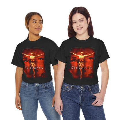 Stigmata Crucifixion Graphic Tee | Religious Horror Movie Poster Shirt