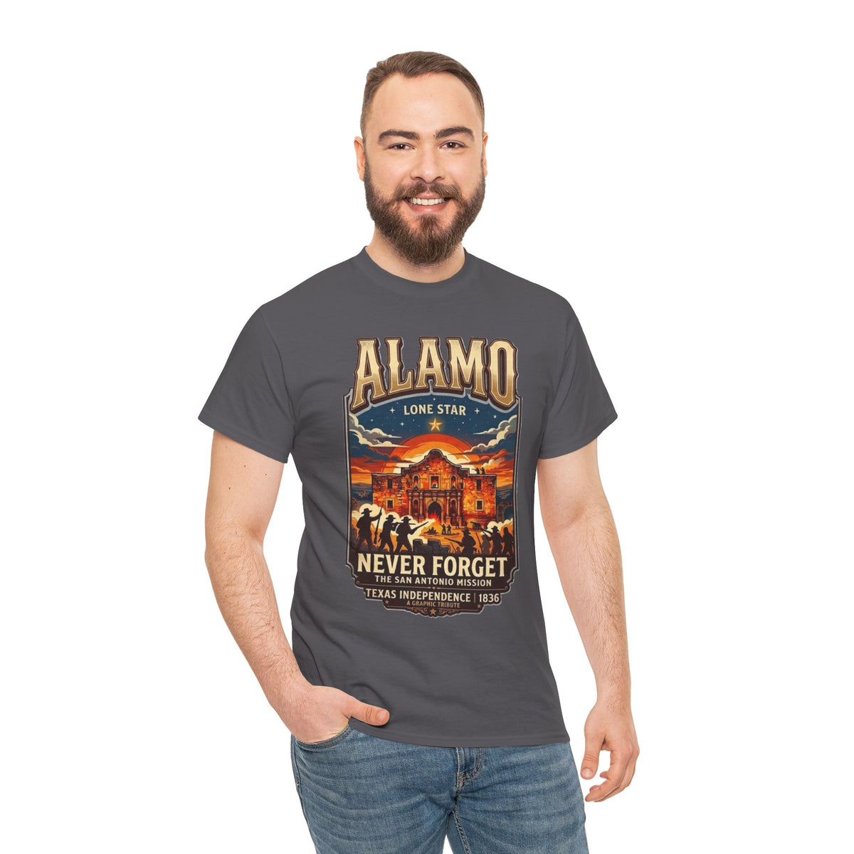 T-shirt Alamo Never Forget Texas Independence 1836