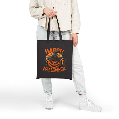 Happy Halloween Trick or Treat Cotton Canvas Tote Bag
