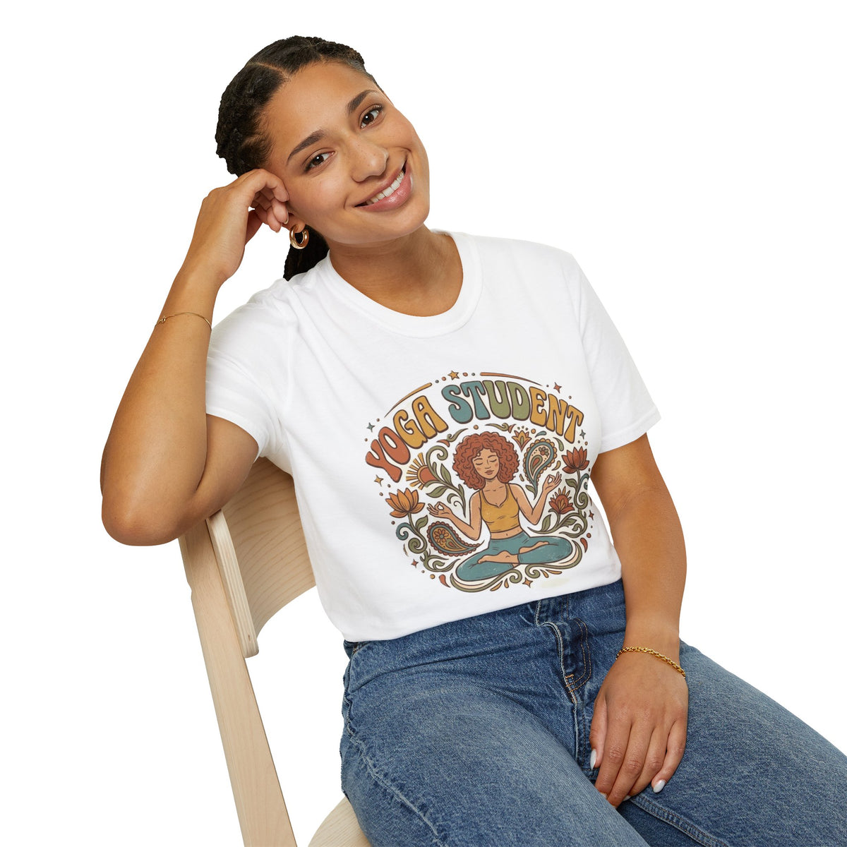 Yoga Student T-Shirt | Retro Lotus Meditation Graphic