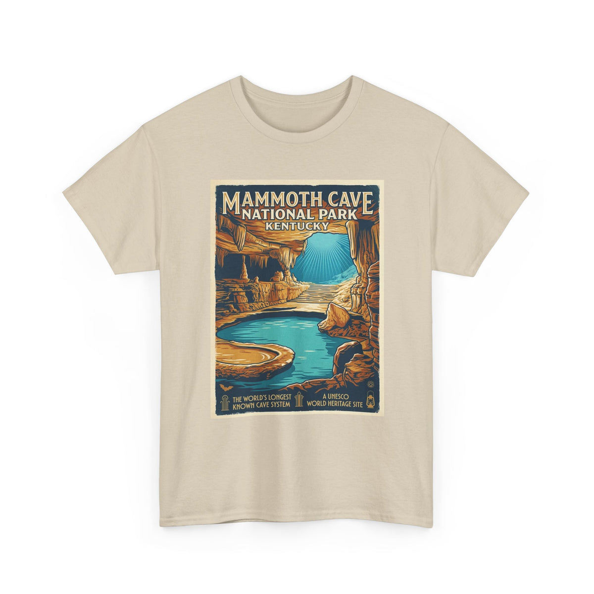 Mammoth Cave National Park Vintage Poster T-Shirt | Kentucky Cave Artwork