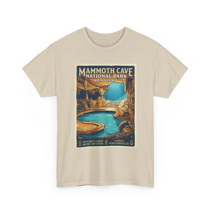 Mammoth Cave National Park Vintage Poster T-Shirt | Kentucky Cave Artwork