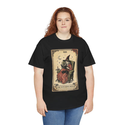 The Witching Hour Witch Tarot Illustration T-Shirt | Occult Vintage 666