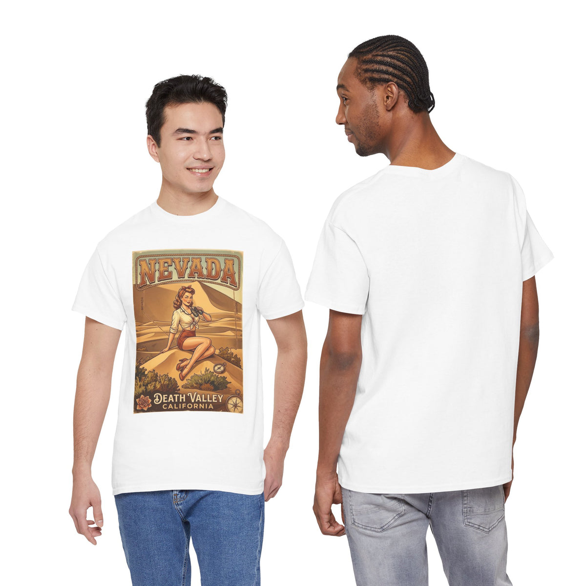 Death Valley California Nevada Pinup Poster Tee | Death Valley California Vintage Travel