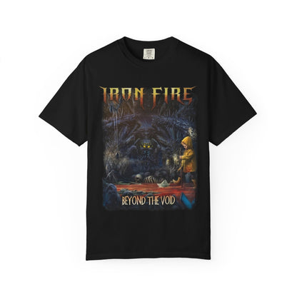 Iron Fire Beyond the Void album art T-Shirt | Danish heavy metal band tee