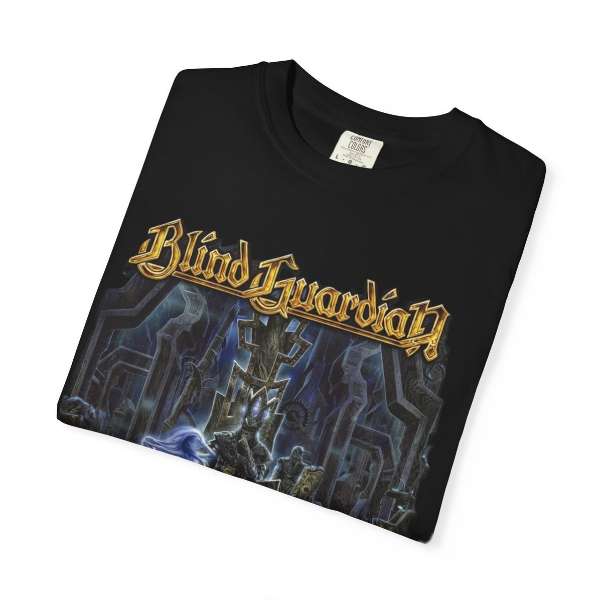 T-shirt avec pochette de l'album Nightfall In Middle-Earth de Blind Guardian | Illustration de métal fantastique