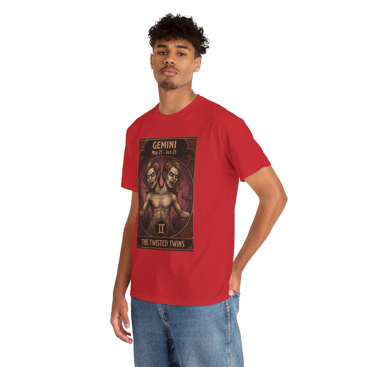 Camiseta Géminis Las Gemelas Retorcidas | Ilustración de Terror del Zodiaco Astrológico de Halloween