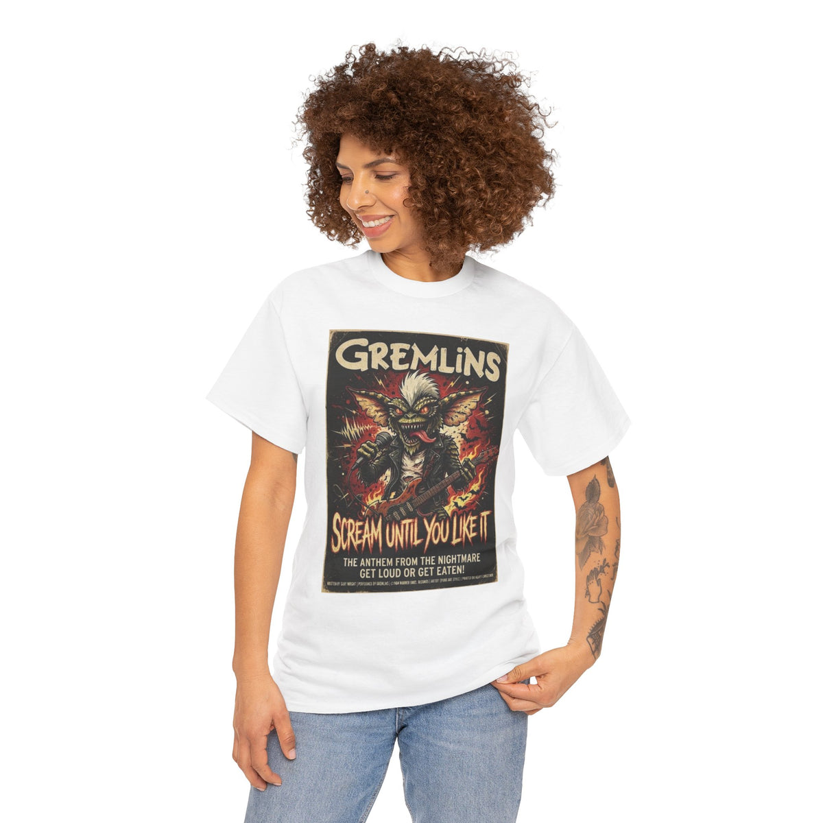 T-shirt Gremlins « Scream Until You Like It » | T-shirt affiche de film d'horreur rétro