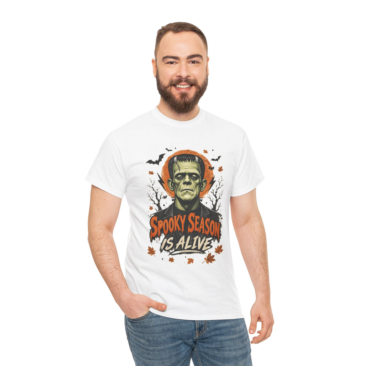 Frankenstein "Spooky Season Is Alive" T-Shirt | Halloween Monster Tee