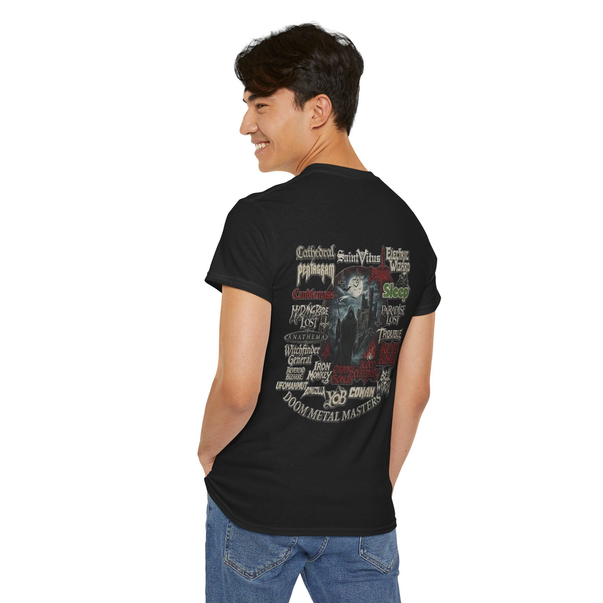 Doom Metal Till The End Double Sided T-Shirt | Doom Metal Band Logos Tee