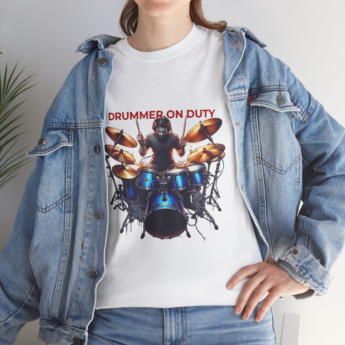 Drummer on Duty Drummer Tee | Drum Set Graphic Tee
