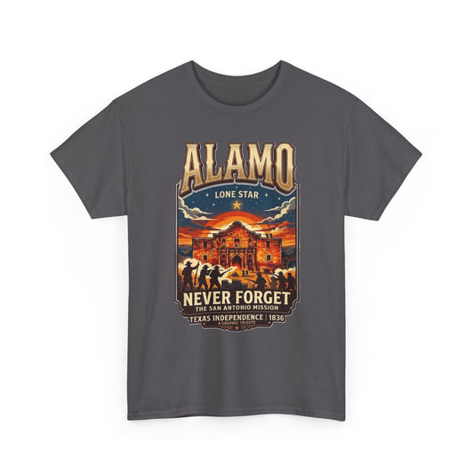 Camiseta del Álamo "Nunca olvidar", Independencia de Texas 1836