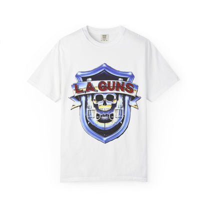 L.A Guns Skull Shield T-shirt | Hard Rock Band Logo Tee